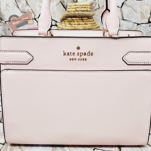 #bagsavenue fast ship staci medium crossbody satchel top chalk pink kate spade - Picture 2 of 6